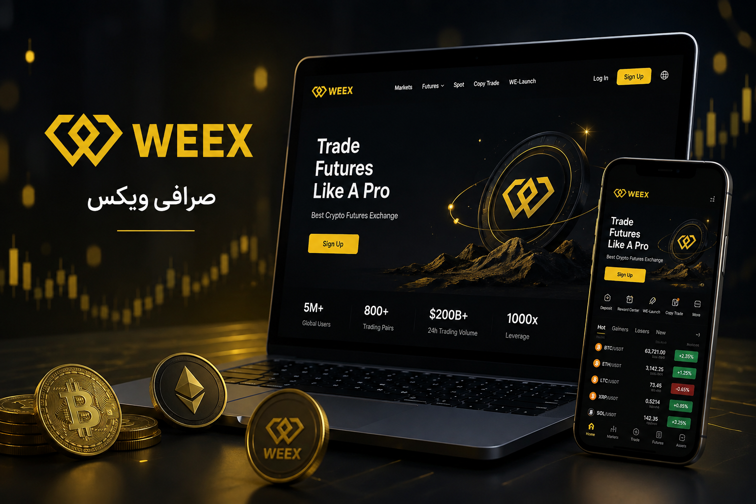 ثبت نام در صرافی ویکس Weex